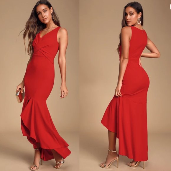Lulus Dresses & Skirts - Lulu's Red Maxi Dress